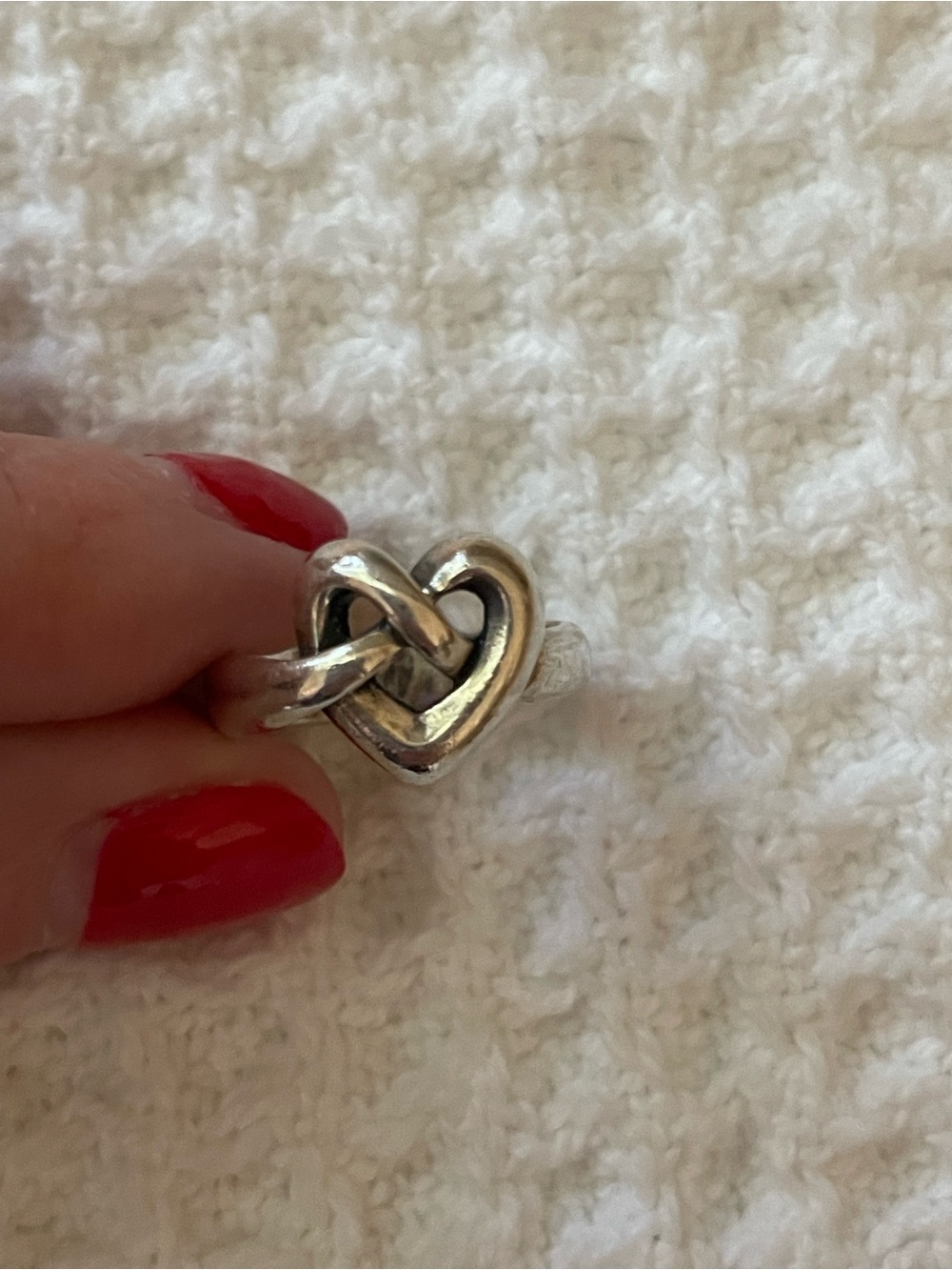 James Avery Silver Heart Knot Ring
